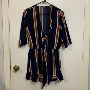 Flattering Striped Romper!
